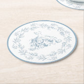 ブライダルシャワー – ブエレガントルーシャワー紙コースター ラウンドペーパーコースター (アングル)