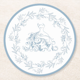 ブライダルシャワー – ブエレガントルーシャワー紙コースター ラウンドペーパーコースター