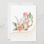 ブライダルシャワー、ブライダルティーパーティー、ブライダルシャワーティーパーティー 招待状 (裏面)