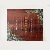 ブライダルシャワー ブラウン ウッド ユーカリ タペストリー (正面(横))