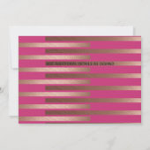 ブライダルシャワー　ブランチ　バブルカクテル　ピンクゴールド 招待状 (裏面)