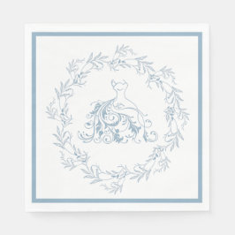 ブライダルシャワー – ブルーエレガントシャワー紙ナプキンス スタンダードランチョンナプキン