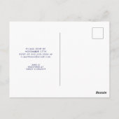 ブライダルシャワー |ブルーニットのクリスマスツリーセーター ポストカード (裏面)