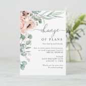 ブライダルシャワー プラン変更 ポピー ユーカリ 招待状 (スタンド正面)