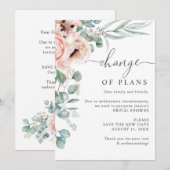 ブライダルシャワー プラン変更 ポピー ユーカリ 招待状 (正面/裏面)