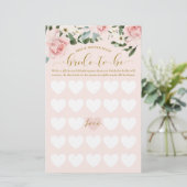 ブライダルシャワー プレ花嫁ビンゴ 水彩フラワーズ (スタンド正面)