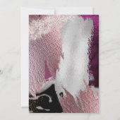 ブライダルシャワー |ベリエレガントーはっきりしたワインストローク 招待状 (裏面)