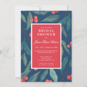 ブライダルシャワー |ホリデーホリー&ベリー招待状 招待状 (正面)