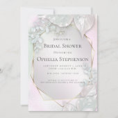 ブライダルシャワー | ミスティピンクパール シマー 招待状 (正面)