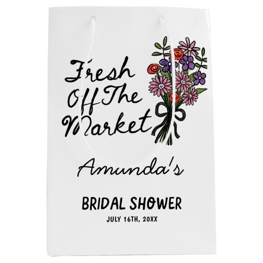  ブライダルシャワー  ミディアムペーパーバッグ (正面)