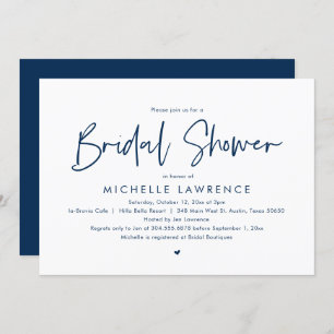 ブライダルシャワー、ミニモダンマリカジュアルストデザインのINV 招待状