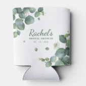 ブライダルシャワー ユーカリグリーン 花 カスタム 缶クーラー (裏面)