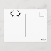 ブライダルシャワー | ラスティック デア バッファロー チェック ポストカード (裏面)