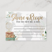 ブライダルシャワー、レシピ、冒険 エンクロージャーカード (正面)
