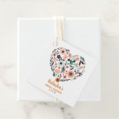 ブライダルシャワー |ロマンチックな花お洒落のハート フェイバータグ (インサイチュ)