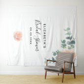 ブライダルシャワー ローズゴールド ユーカリ グリーン ホワイト タペストリー (インサイチュ(横))