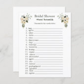 ブライダルシャワー ワードスクランブルゲーム (正面/裏面)