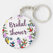ブライダルシャワー ヴィンテージ フラワーズ キーホルダー (裏面)