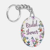 ブライダルシャワー ヴィンテージ フラワー キーホルダー (正面左)