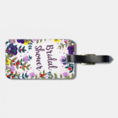 ブライダルシャワー ヴィンテージ フラワー ラゲッジタグ (裏面横)