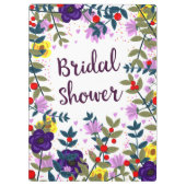 ブライダルシャワー ヴィンテージ ローズ クリップボード (裏面)