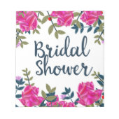 ブライダルシャワー ヴィンテージ ローズ ノートパッド (正面)