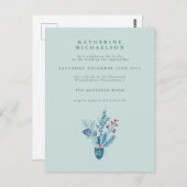 ブライダルシャワー | 休日の花束 招待状 (正面/裏面)