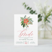 ブライダルシャワー | 冬のクリスマスブーケ ポストカード (スタンド正面)