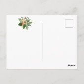 ブライダルシャワー | 冬のクリスマスブーケ ポストカード (裏面)