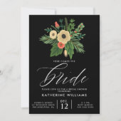 ブライダルシャワー |冬のクリスマスブーケ 招待状 (正面)