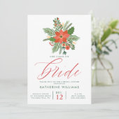 ブライダルシャワー |冬のクリスマスブーケ 招待状 (スタンド正面)