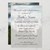 ブライダルシャワー、城のテーマの結婚式 招待状 (正面/裏面)