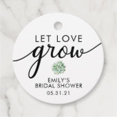 ブライダルシャワー 多肉植物 ギフトタグ フェイバータグ (正面)