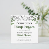 ブライダルシャワー　延期のお知らせ 招待状 (スタンド正面)