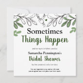 ブライダルシャワー　延期のお知らせ 招待状 (正面)