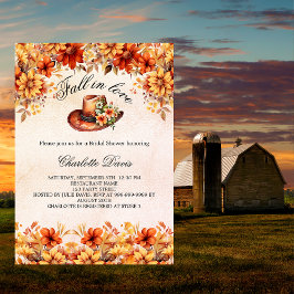 ブライダルシャワー 愛の秋 コウリガン 花 ラグジュアリー 招待状
