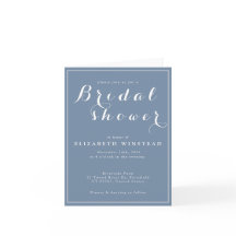 ブライダルシャワー 折りたたみ招待状 - エレガント & オーダーメイド