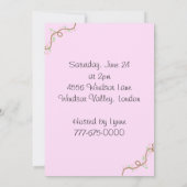 ブライダルシャワー 招待状 (裏面)