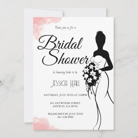 ブライダルシャワー 招待状 (正面)