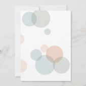 ブライダルシャワー | 水モダン色紙吹雪点 案内状 (裏面)