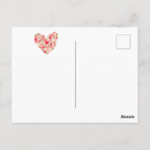 ブライダルシャワー |水彩フローラハートはがき ポストカード (裏面)