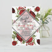 ブライダルシャワー - 深紅のバラ 招待状 (スタンド正面)