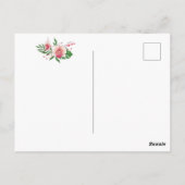 ブライダルシャワー |熱帯ピンク・オーキッドフローラ ポストカード (裏面)