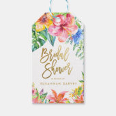 ブライダルシャワー |熱帯水の色ありがとう ギフトタグ (正面)