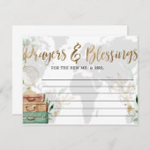ブライダルシャワー、祈りの言葉と恵み、冒険 エンクロージャーカード (正面/裏面)