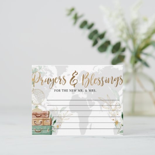 ブライダルシャワー、祈りの言葉と恵み、冒険 エンクロージャーカード (スタンド正面)