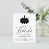 ブライダルシャワー |秋のカボチャのはがき ポストカード (スタンド正面)