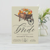 ブライダルシャワー |秋の秋ホイールバレルフローラ 招待状 (スタンド正面)