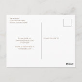 ブライダルシャワー 秋 落葉 おしゃれなパンプキン 可愛い ポストカード (裏面)