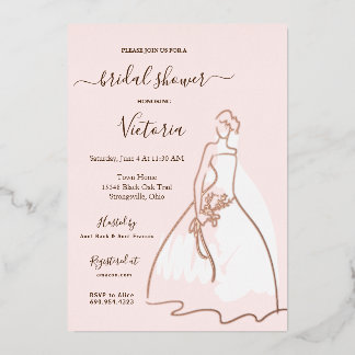 ブライダルシャワー 箔招待状